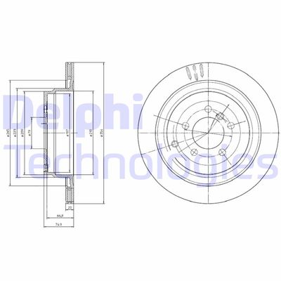 BG4021C DELPHI Тормозной диск