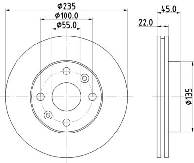 8DD355111441 HELLA Тормозной диск