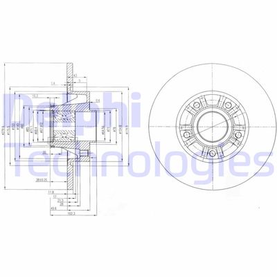 BG9031RS DELPHI Тормозной диск