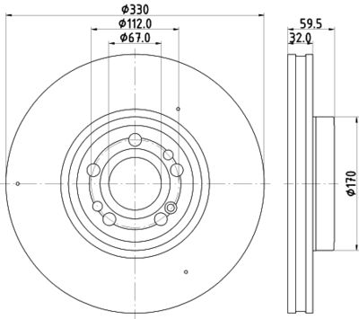 8DD355132331 HELLA Тормозной диск