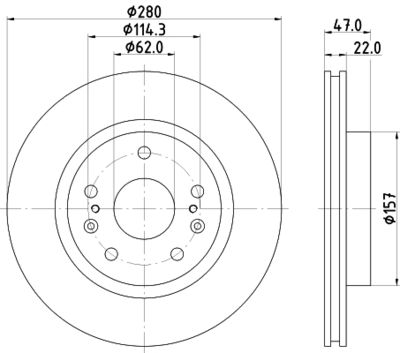 8DD355120521 HELLA Тормозной диск