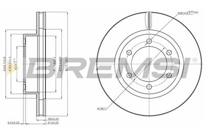 CD8606V BREMSI Тормозной диск