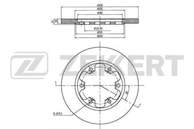 BS6109 ZEKKERT Тормозной диск