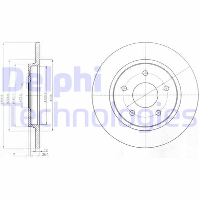 BG4247 DELPHI Тормозной диск