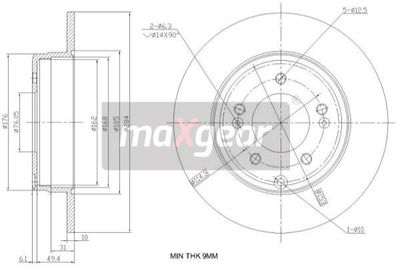 192382 MAXGEAR Тормозной диск