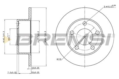 CD6265S BREMSI Тормозной диск