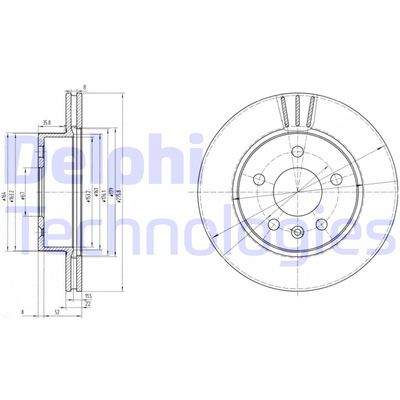 BG3296 DELPHI Тормозной диск