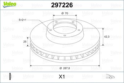 297226 VALEO Тормозной диск