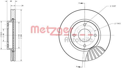 6110578 METZGER Тормозной диск