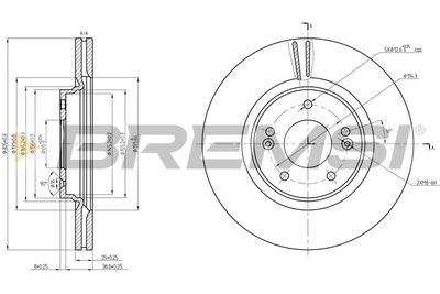 CD8680V BREMSI Тормозной диск