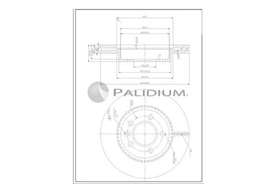 P330274 ASHUKI by Palidium Тормозной диск