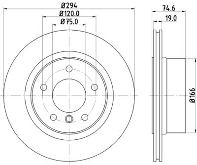 8DD355128511 HELLA Тормозной диск