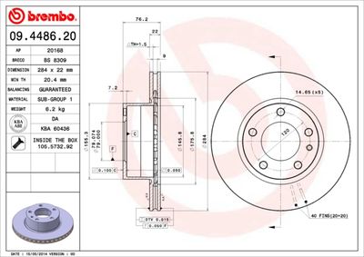 BS8309 BRECO Тормозной диск