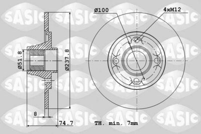 4004287J SASIC Тормозной диск