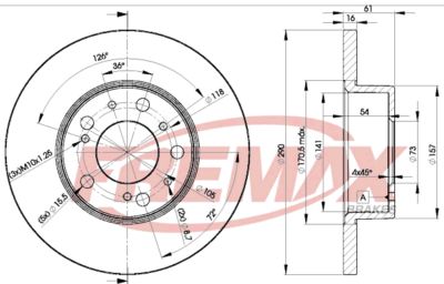 BD4695 FREMAX Тормозной диск