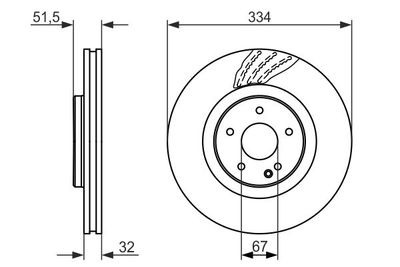 0986479650 BOSCH Тормозной диск