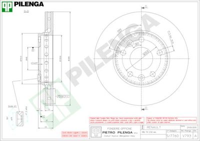 V793 PILENGA Тормозной диск