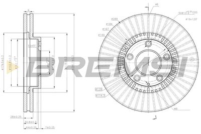 CD8262V BREMSI Тормозной диск