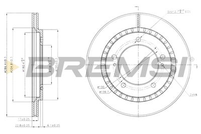 CD7687V BREMSI Тормозной диск