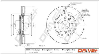 DP1010111654 Dr!ve+ Тормозной диск