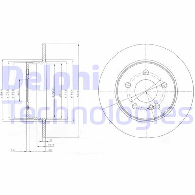 BG4152 DELPHI Тормозной диск