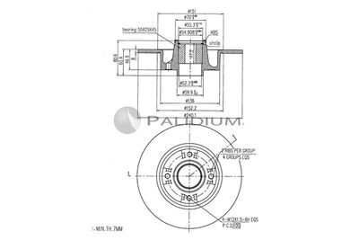 P331042 ASHUKI by Palidium Тормозной диск