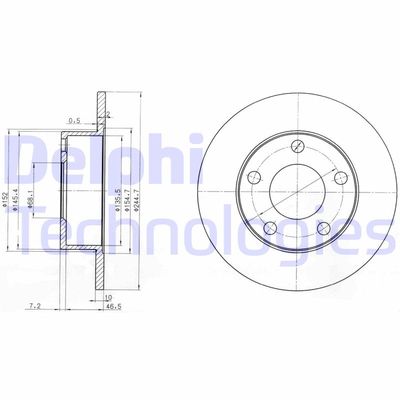 BG3382 DELPHI Тормозной диск