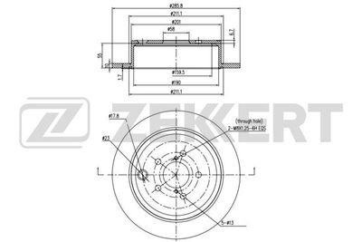 BS5439 ZEKKERT Тормозной диск