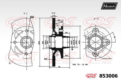 853006 MAXTECH Тормозной диск