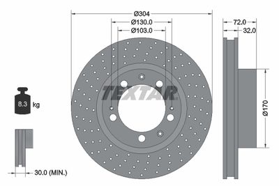92076000 TEXTAR Тормозной диск