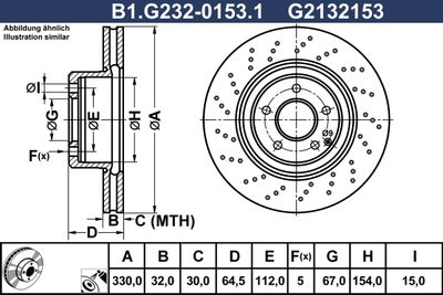 B1G23201531 GALFER Тормозной диск