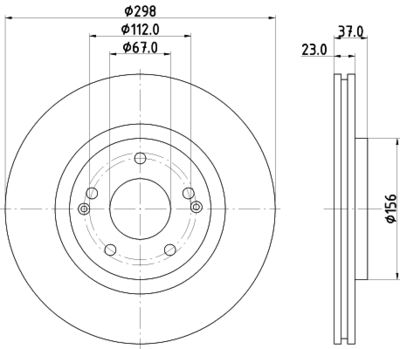 8DD355134171 HELLA PAGID Тормозной диск