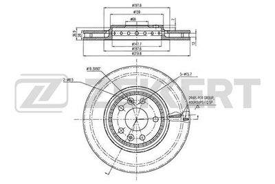 BS5975 ZEKKERT Тормозной диск