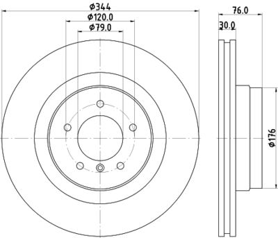 8DD355115961 HELLA Тормозной диск