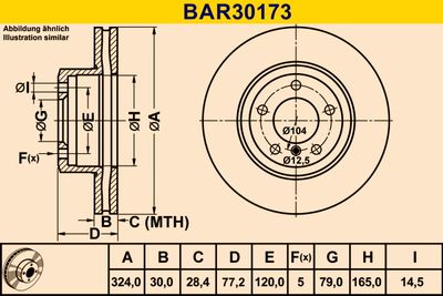 BAR30173 BARUM Тормозной диск