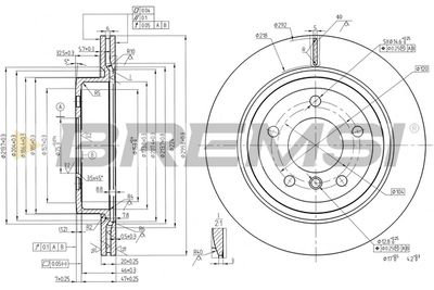 CD8034V BREMSI Тормозной диск