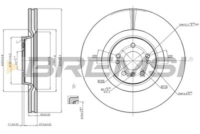 CD7534V BREMSI Тормозной диск