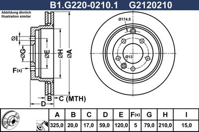B1G22002101 GALFER Тормозной диск
