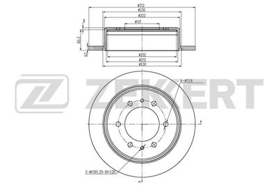 BS5818 ZEKKERT Тормозной диск