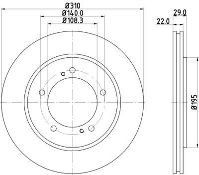 8DD355114901 HELLA Тормозной диск