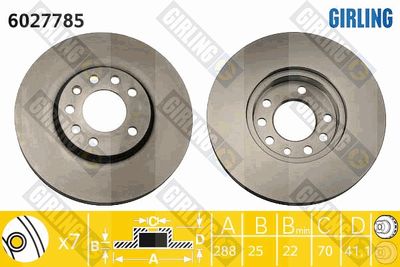 6027785 GIRLING Тормозной диск
