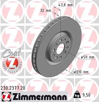 230237720 ZIMMERMANN Тормозной диск