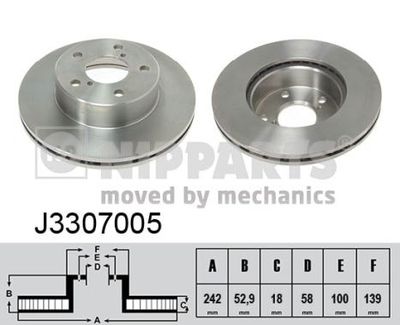 J3307005 NIPPARTS Тормозной диск