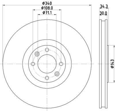 8DD355119641 HELLA PAGID Тормозной диск