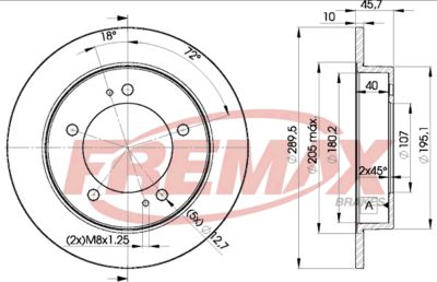 BD6971 FREMAX Тормозной диск