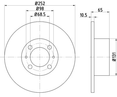 MDC131 MINTEX Тормозной диск