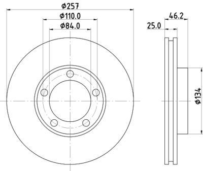 8DD355105181 HELLA Тормозной диск