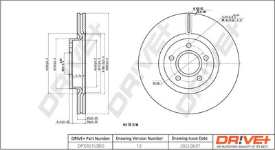 DP1010110855 Dr!ve+ Тормозной диск