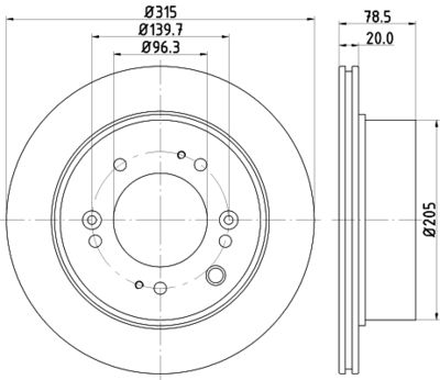 8DD355116571 HELLA Тормозной диск