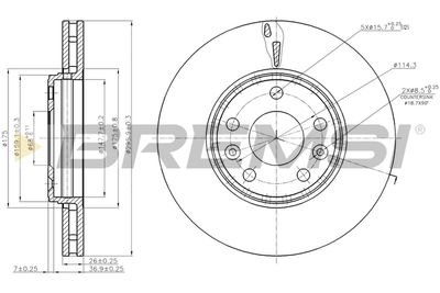 CD7726V BREMSI Тормозной диск